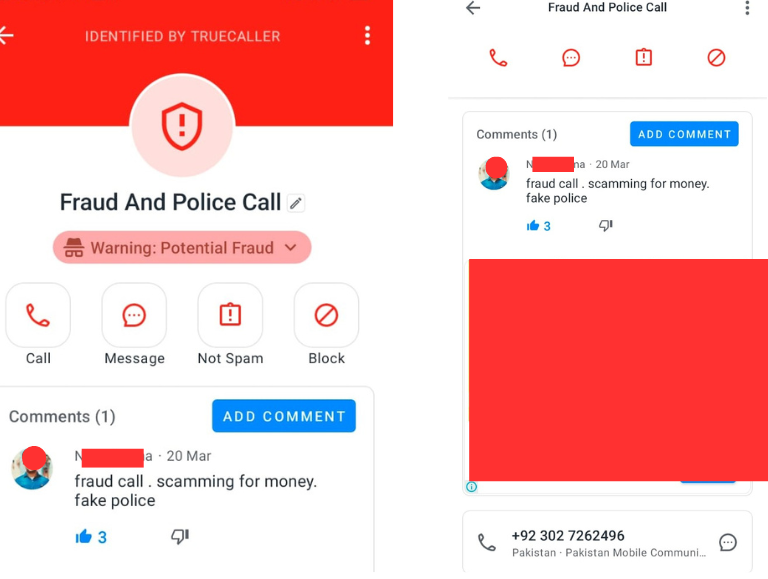 whatsapp call scam