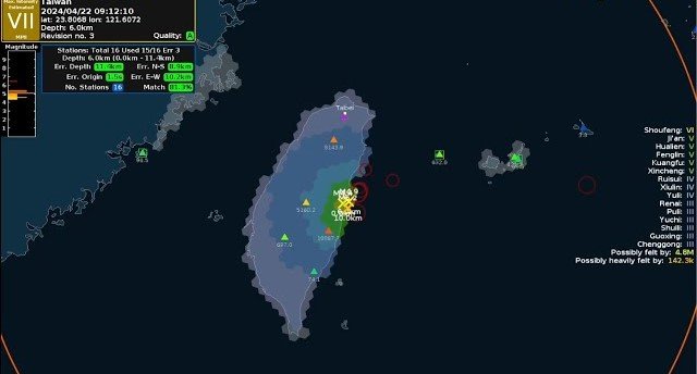 Taiwan Earthquakes