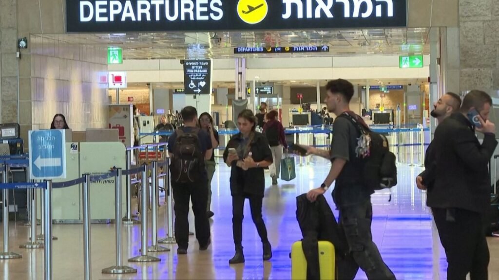 Israel Hezbollah Conflict - Tel Aviv's Ben Gurion Airport