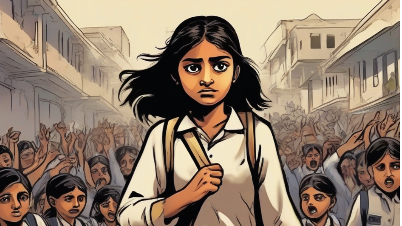 schoolgirl facing molestation and assault while returning from school however she comes out of danger bravely and becomes the torch bearer of bravery and courage for girl's safety