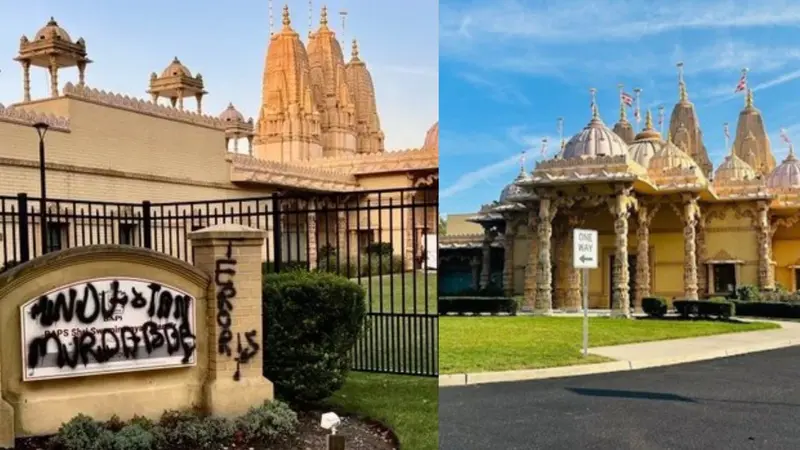 Outrage Erupts Over Vandalism at BAPS Swaminarayan Temple in New York: A Call for Justice