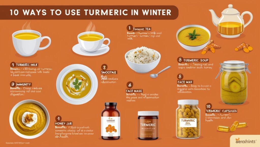 10 Ways to Use Turmeric in Winter and Its Benefits