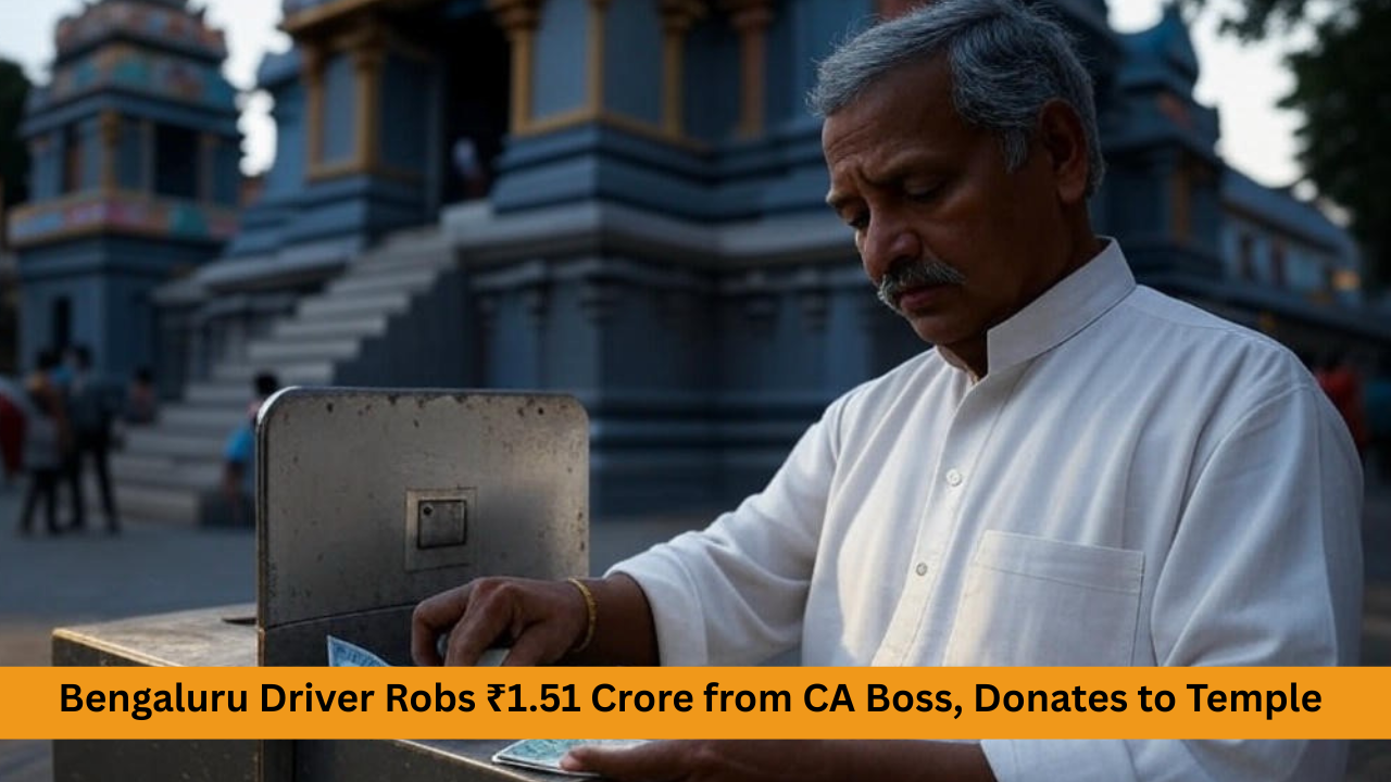 Betrayal, Faith, and a Stolen Fortune: Bengaluru Driver Robs ₹1.51 Crore from CA Boss, Donates to Temple