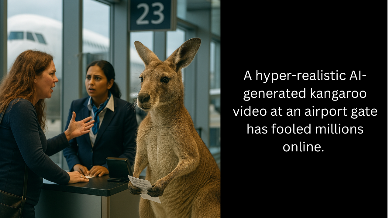 AI-Generated Kangaroo Boarding scene Goes Viral