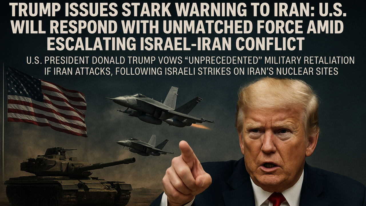 Operation Rising Lion – Trump Issues Stark Warning to Iran: U.S. Will Respond with Unmatched Force