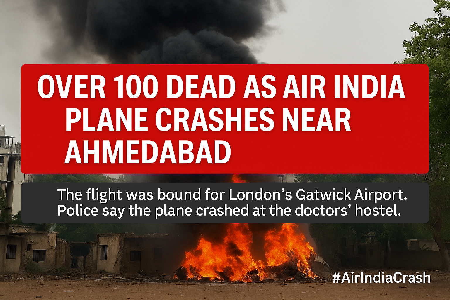 Boeing 787-8 Air India Crash Near Ahmedabad: Over 100 Dead in One of India’s Worst Aviation Disasters