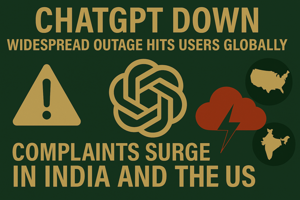 OpenAI's ChatGPT down suffered a major outage on June 10, disrupting services for users in India and the US. Social media floods with memes and concerns amid global dependence on the AI assistant.