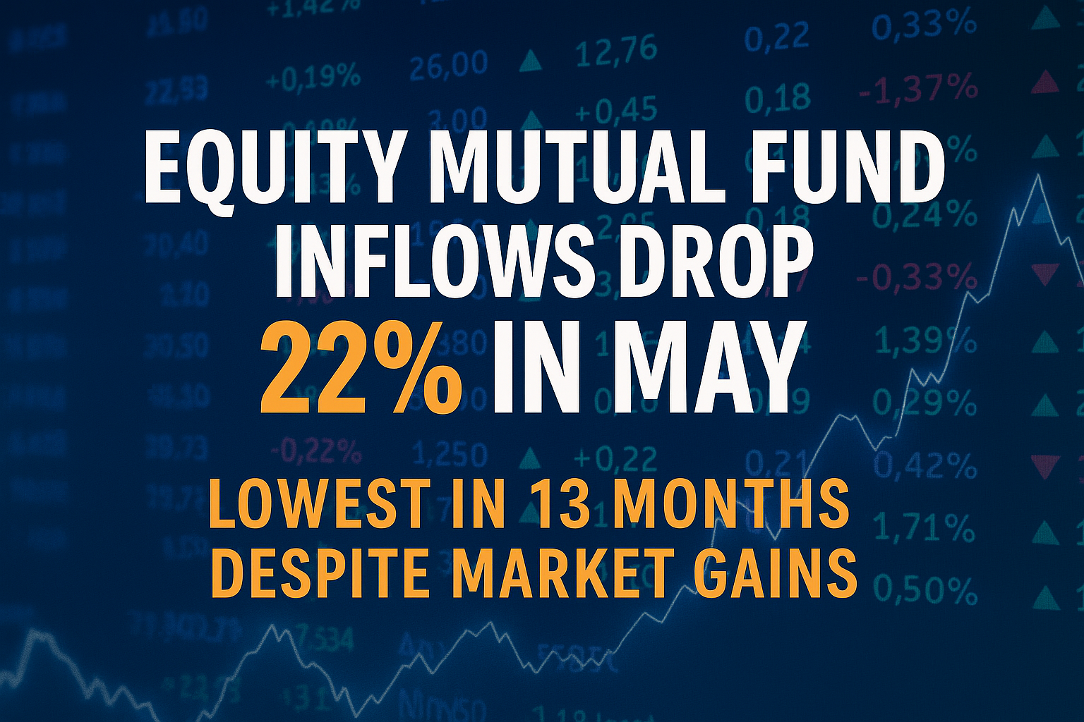 Equity Mutual Fund Inflows Dip 22% in May to ₹19,013 Cr – Lowest in 13 Months Despite Market Gains