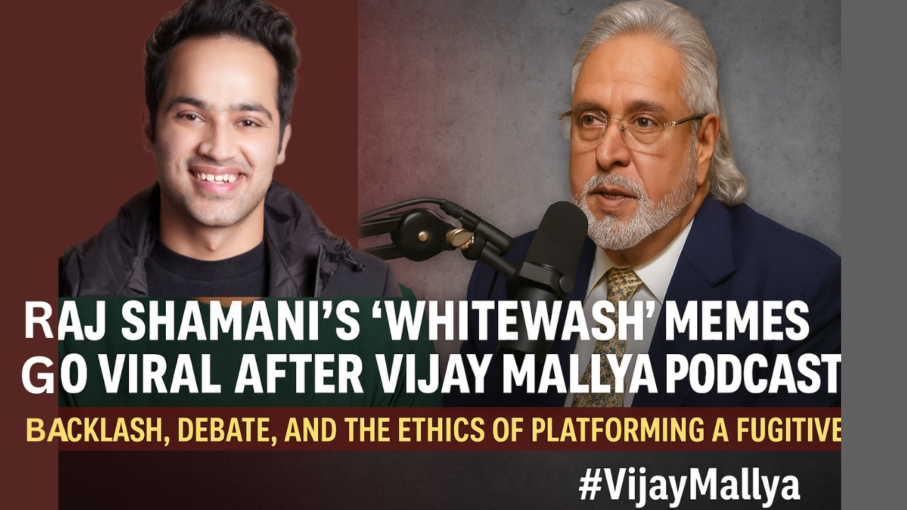 Raj Shamani’s Podcast with Vijay Mallya Sparks ‘Whitewash’ Meme Storm: Is the Fugitive Getting a PR Reboot?