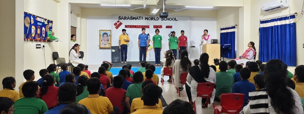 saraswati world school international yoga day