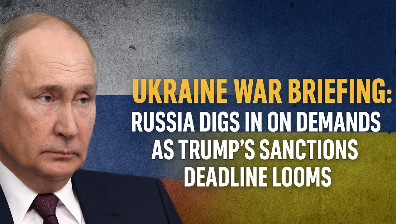 🌍 Ukraine War Briefing: Russia Digs In on Demands as Trump’s Sanctions Deadline Looms