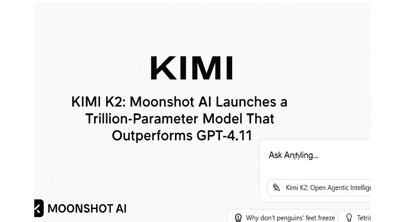 China’s Moonshot AI Launches Kimi K2: Trillion-Parameter Model That Outperforms GPT-4
