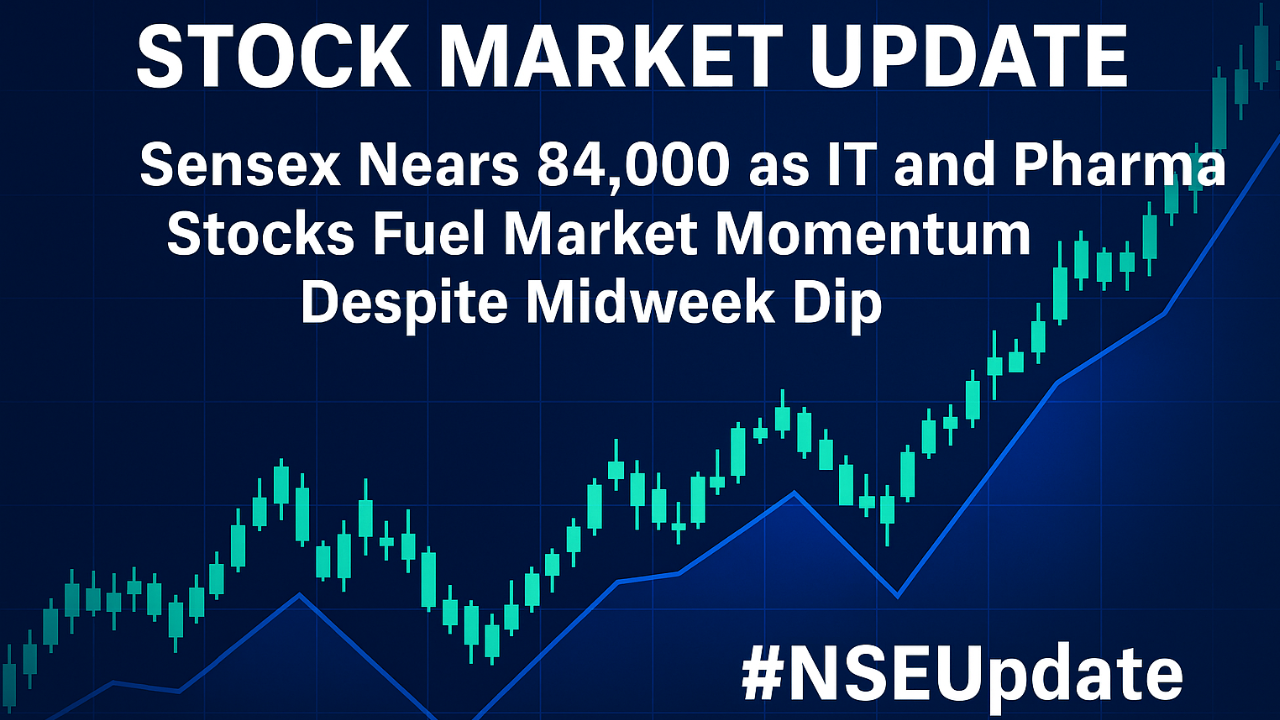 NSE Market Update: Sensex Nears 84,000 as IT and Pharma Sectors Lead Gains