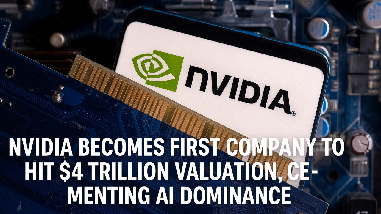Nvidia Becomes First Company to Hit $4 Trillion Valuation, Cementing AI Supremacy