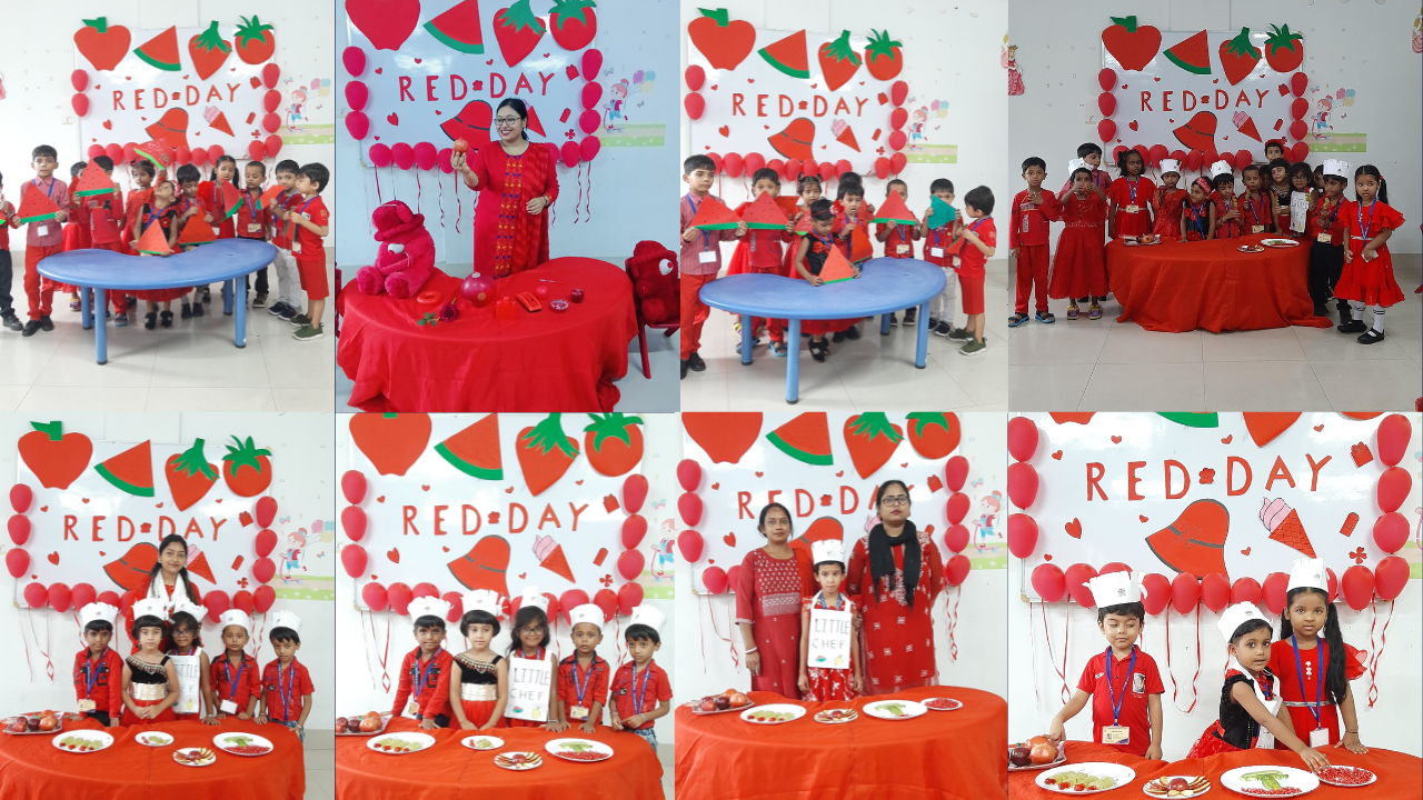 Saraswati World School Celebrates Red Day with Pre-Primary Students in a Vibrant Learning Fiesta
