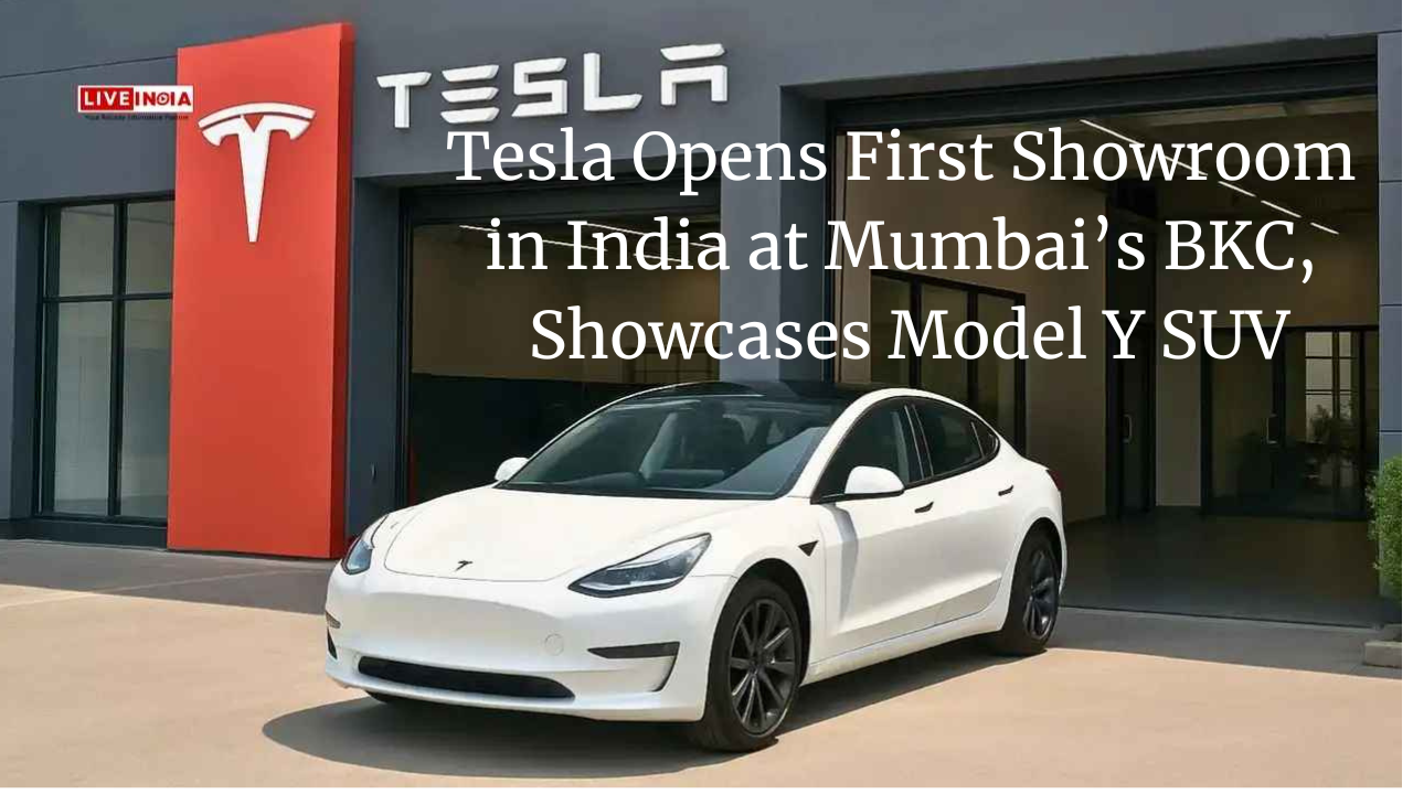 Tesla Opens First Showroom in India at Mumbai’s BKC, Showcases Model Y SUV