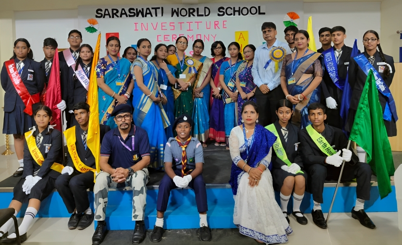 Investiture Ceremony 2025: Saraswati World School Empowers Future Leaders with Values of Discipline and Service