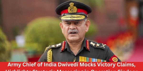 Army Chief of India Dwivedi Mocks Victory