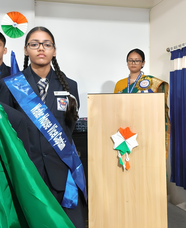 Investiture Ceremony 2025: Saraswati World School Empowers Future Leaders with Values of Discipline and Service