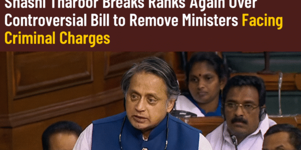 Shashi Tharoor Breaks Ranks Again