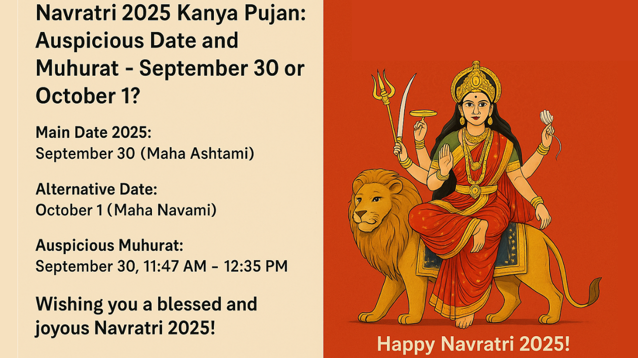 Navratri Navami 2025 Kanya Pujan
