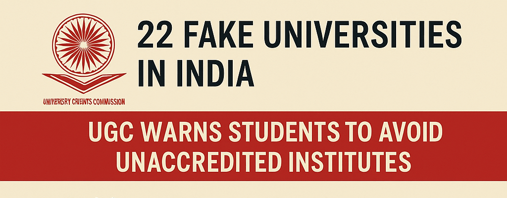 UGC Exposes 22 Fake Universities in India — Delhi Leads with 9 17 fake universities 1