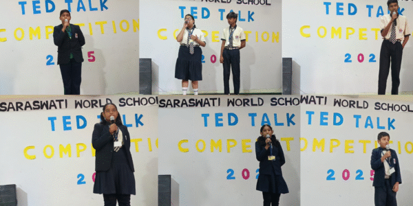 TED Talk Competition 2025 at Saraswati World School: Chairman’s Award for Best Innovation Celebrates Young Innovators 7 TED Talk Competition 2025