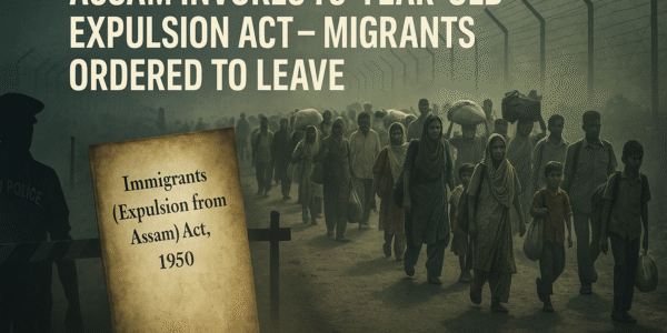 Assam Invokes 75-Year-immigrants (expulsion from assam) act, 1950: Crackdown on Illegal Bangladeshi Migrants Raises Security & Electoral Alarm 9 immigrants (expulsion from Assam) Act, 1950