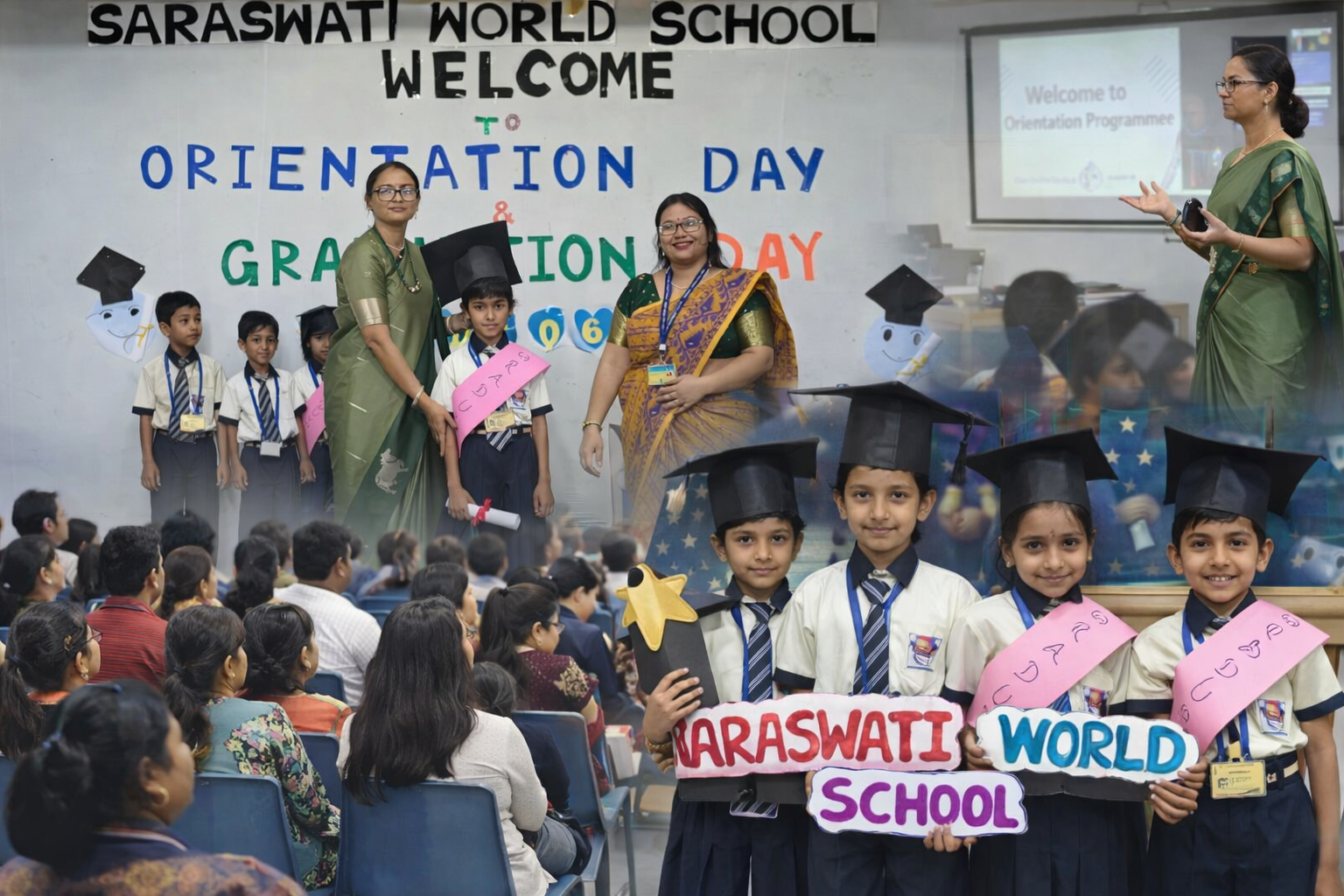 Saraswati World School Celebrates Pre-Primary Graduation Day & New Session Orientation with Enthusiasm and Pride 5 Saraswati World School