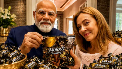PM Modi presents Parle Melody to Giorgia Meloni in Rome