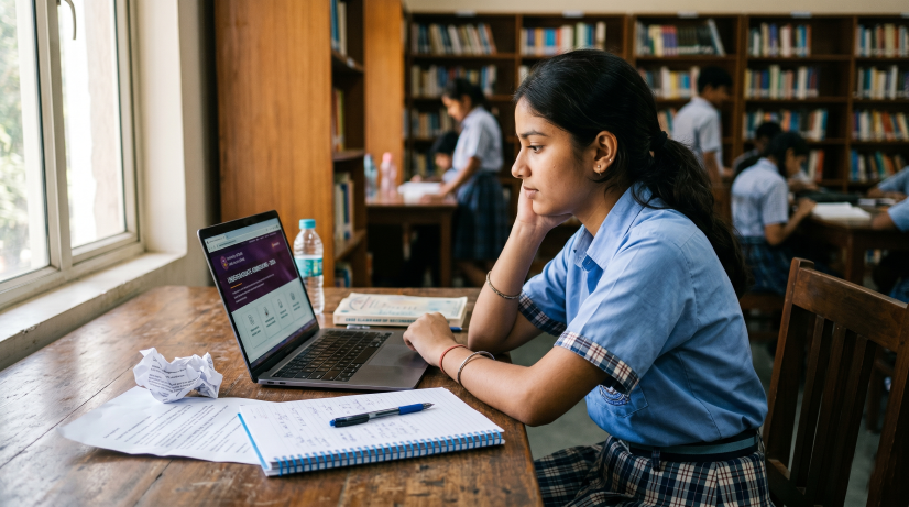 CBSE student looking at global university rejection letter — Board Ready vs Global Ready