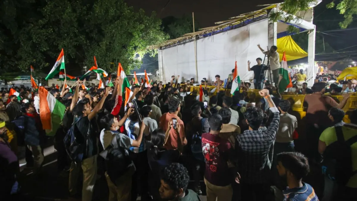 Jantar Mantar protest symbolising media amplification and political narrative warfare in India