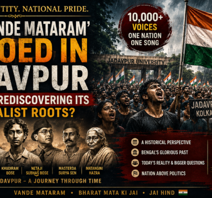 Historic Vande Mataram Moment in Jadavpur: Is Bengal Reclaiming Its Nationalist Pride? 1 Vande Mataram in jadavpur