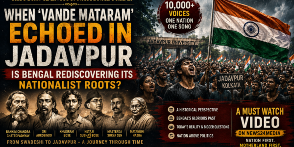 Historic Vande Mataram Moment in Jadavpur: Is Bengal Reclaiming Its Nationalist Pride? 1 Vande Mataram in jadavpur