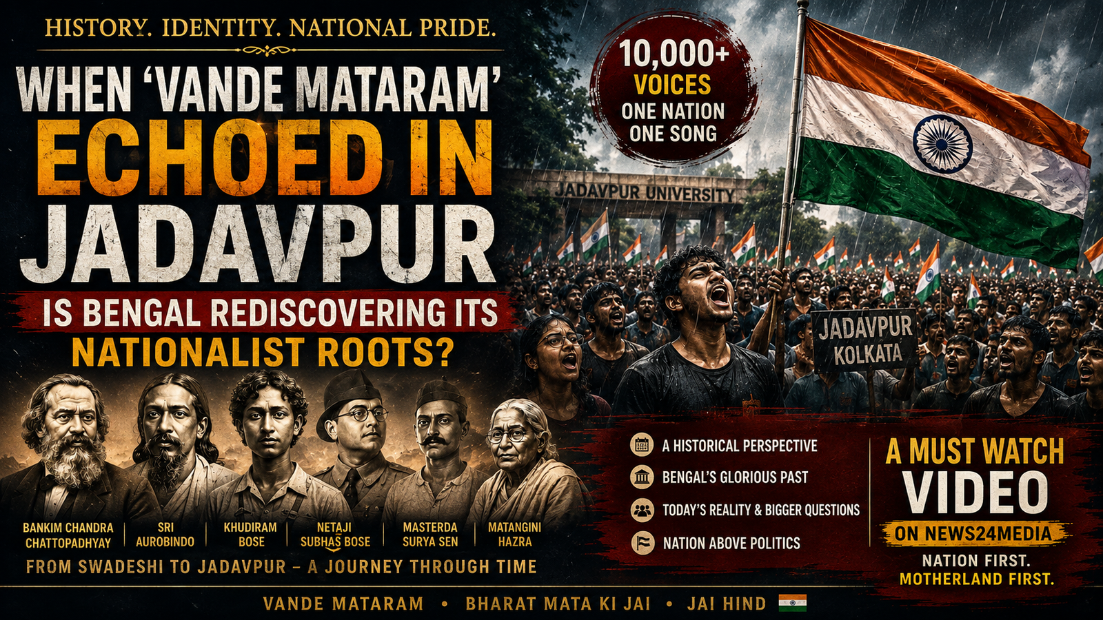 Historic Vande Mataram Moment in Jadavpur: Is Bengal Reclaiming Its Nationalist Pride? 5 Vande Mataram in jadavpur