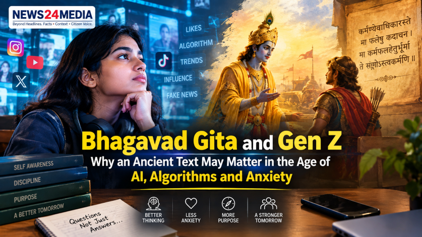 Bhagavad Gita and Gen Z: Why an Ancient Text May Matter in the Age of AI, Algorithms and Anxiety 1 Bhagavad Gita and Gen Z
